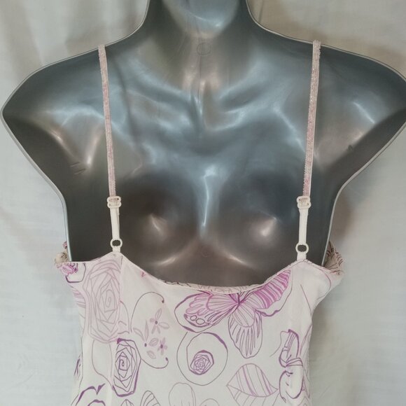 Eva Blue Y2K Fairy Dress 10 Handkerchief Whimsical Fairycore Beaded Floral White - Picture 15 of 16